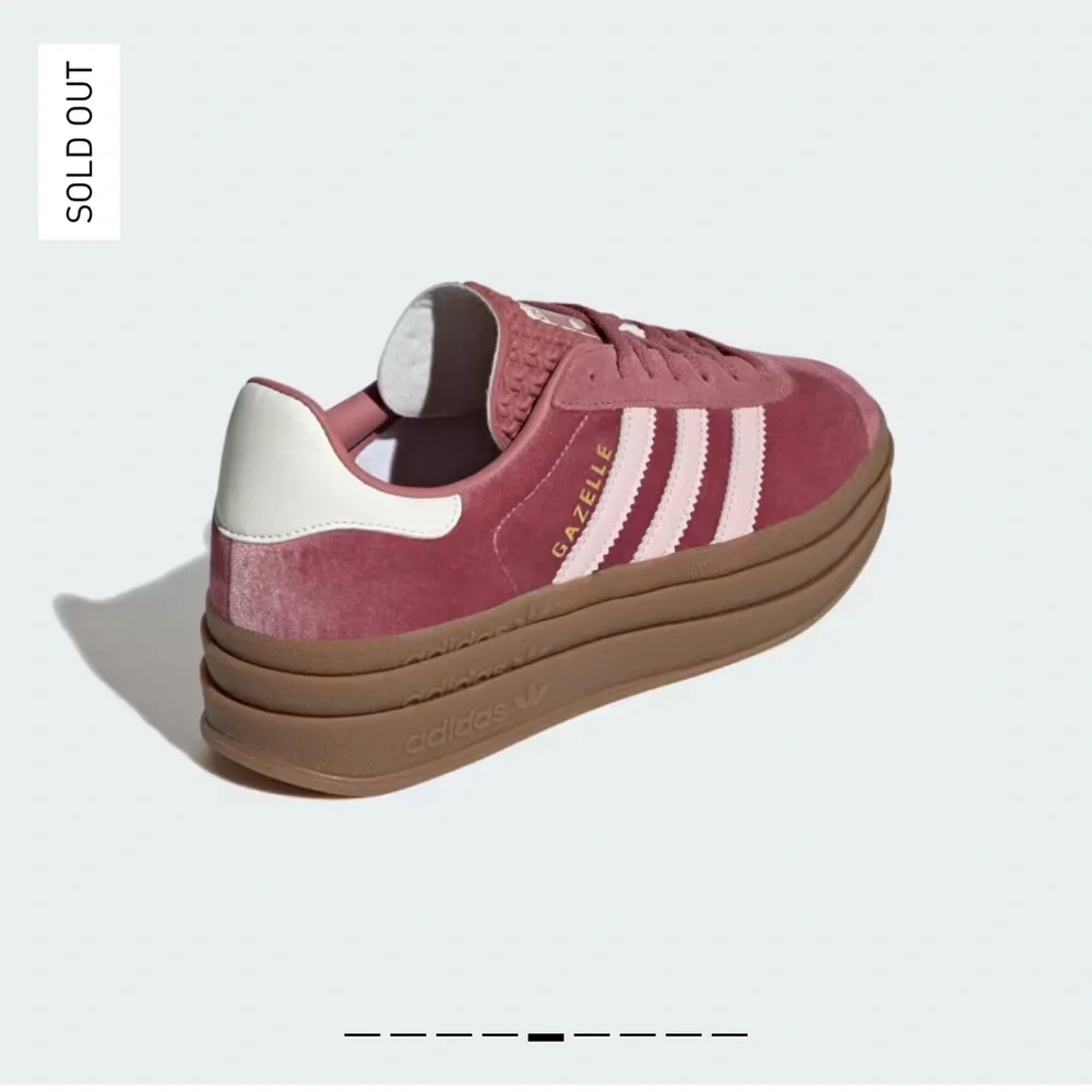 NWOT Adidas Gazelle Bold Women’s Sneaker Crimson Pink Velvet - Picture 4 of 8